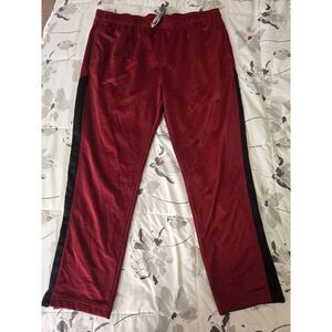 Xersion Men's XXL Quick-Dri Taper Pants Burgundy Black Athletic Track Pants